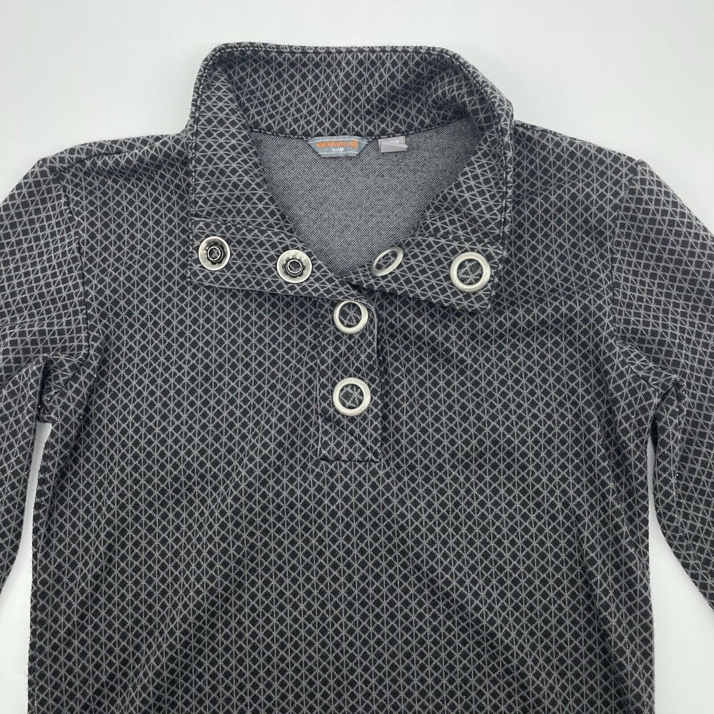 XS Extra Small Merrell Pullover Long Sleeve Top Gray Indira Mock Neck Henley‎